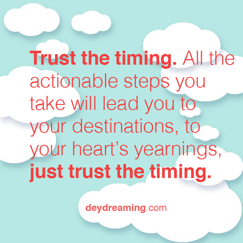 trust the timing